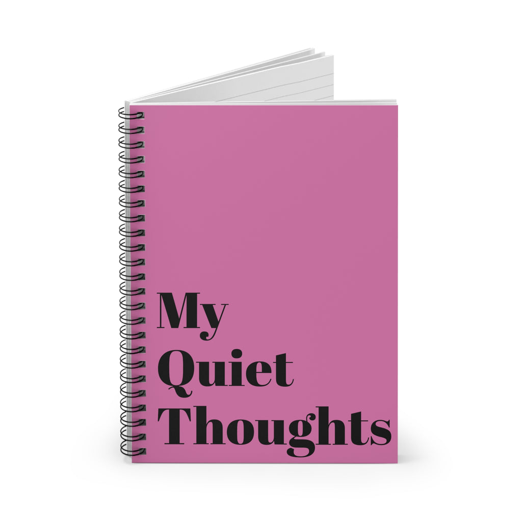 Spiral Notebook — "My Quiet Thoughts" Journal (Ruled)