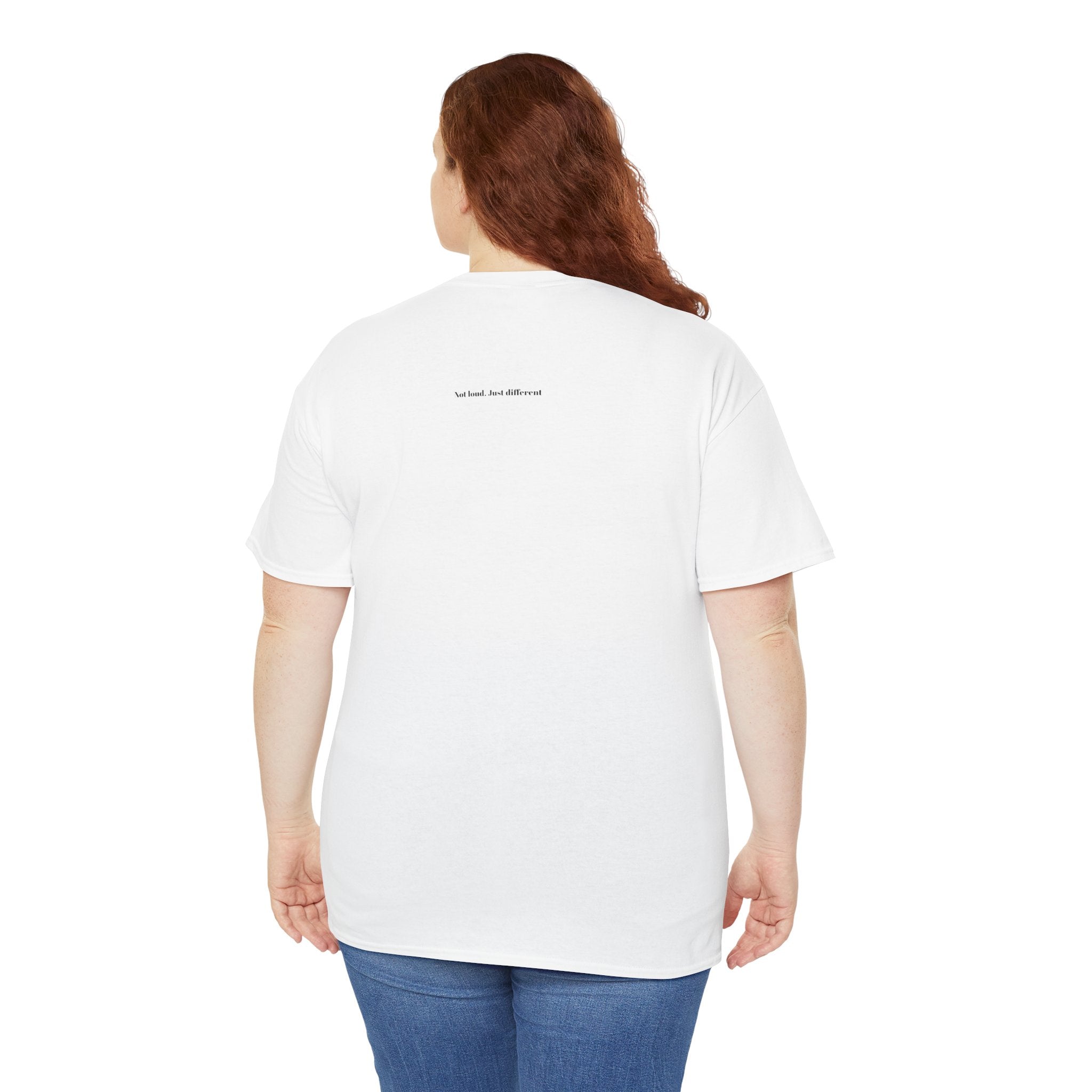 Quiet Theory Minimalist Graphic Tee — White Text Logo T-Shirt