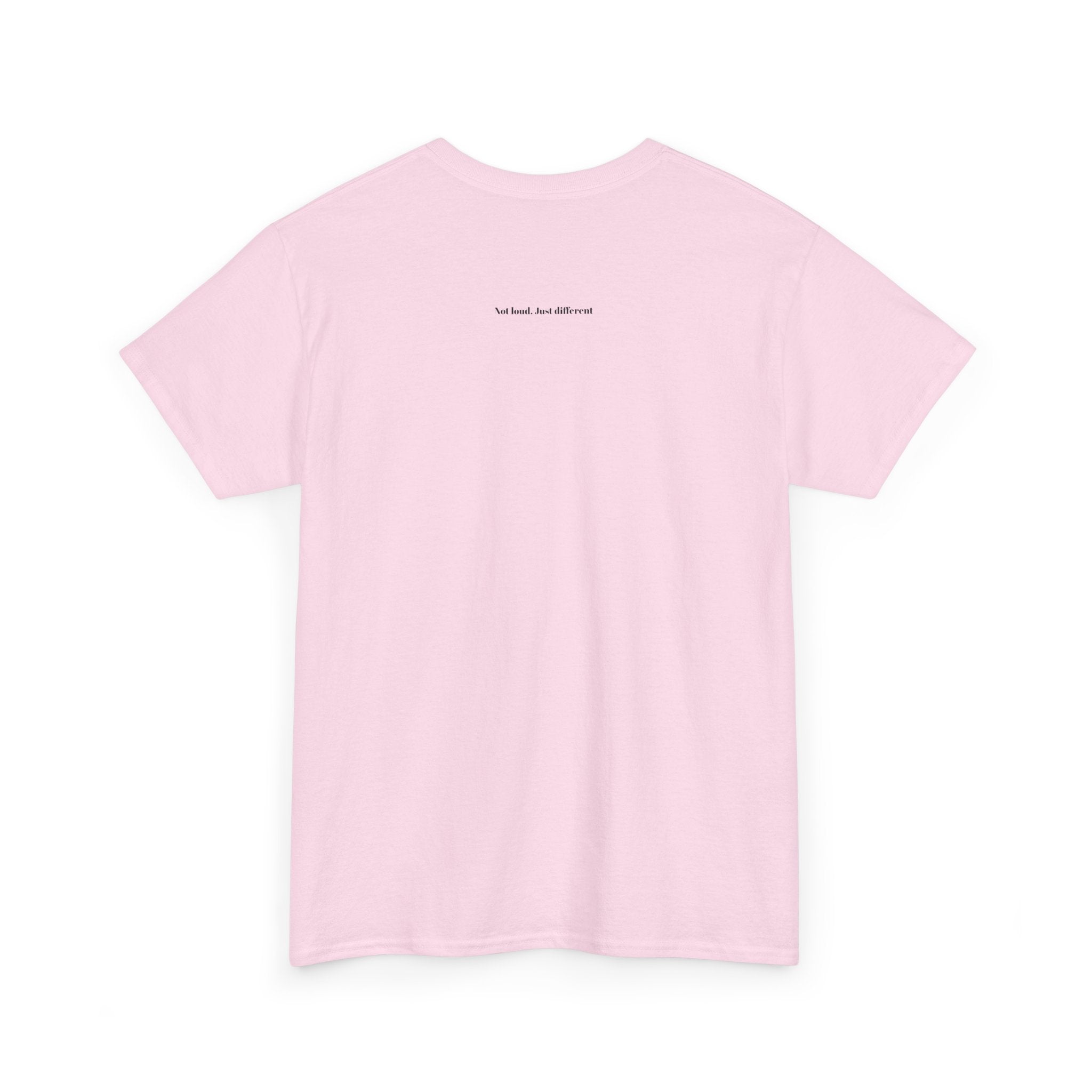 Quiet Theory Minimalist Graphic Tee — White Text Logo T-Shirt