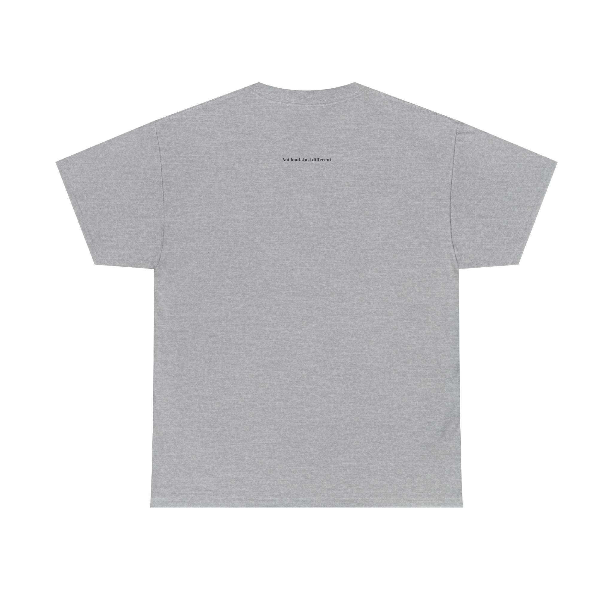 Quiet Theory Minimalist Graphic Tee — White Text Logo T-Shirt