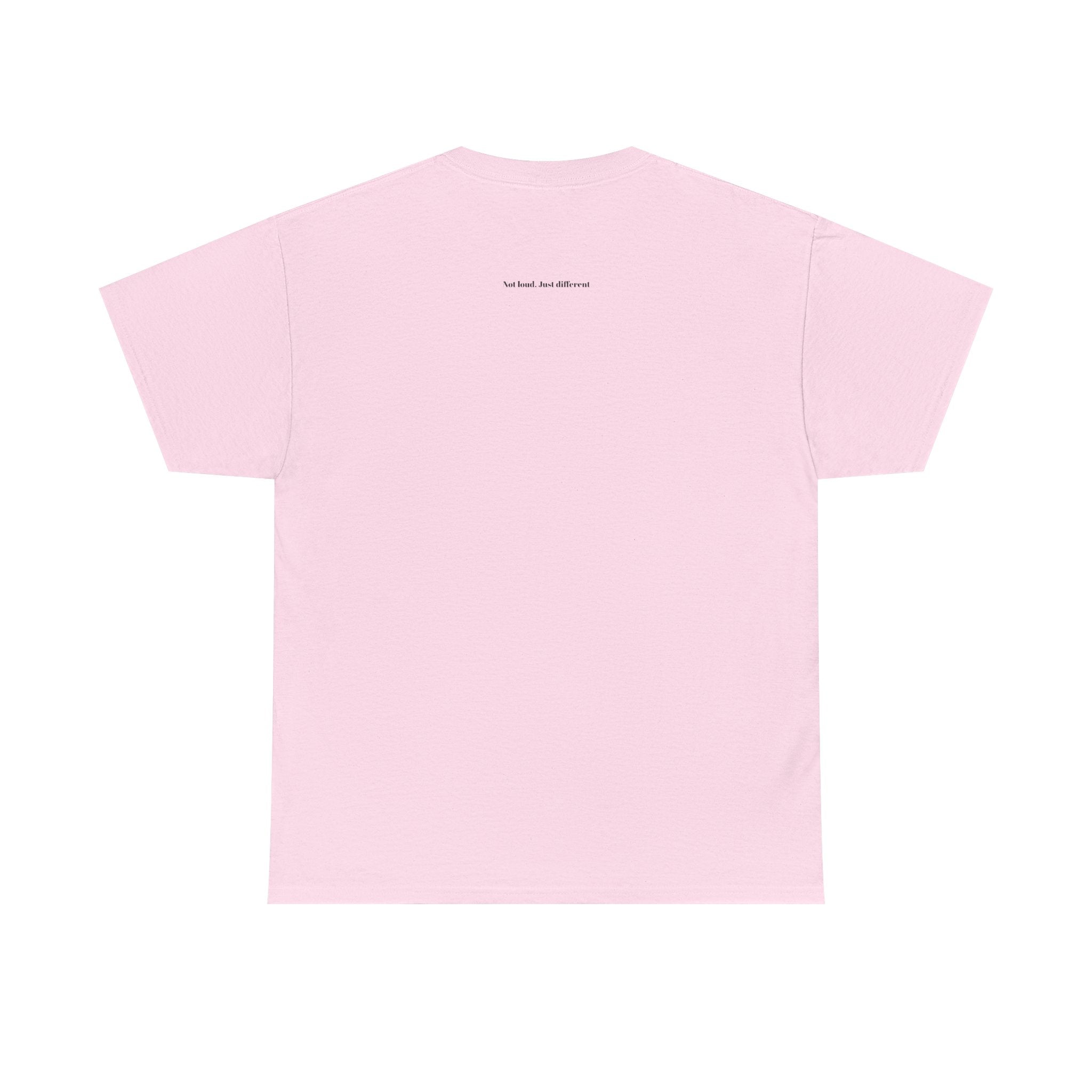 Quiet Theory Minimalist Graphic Tee — White Text Logo T-Shirt