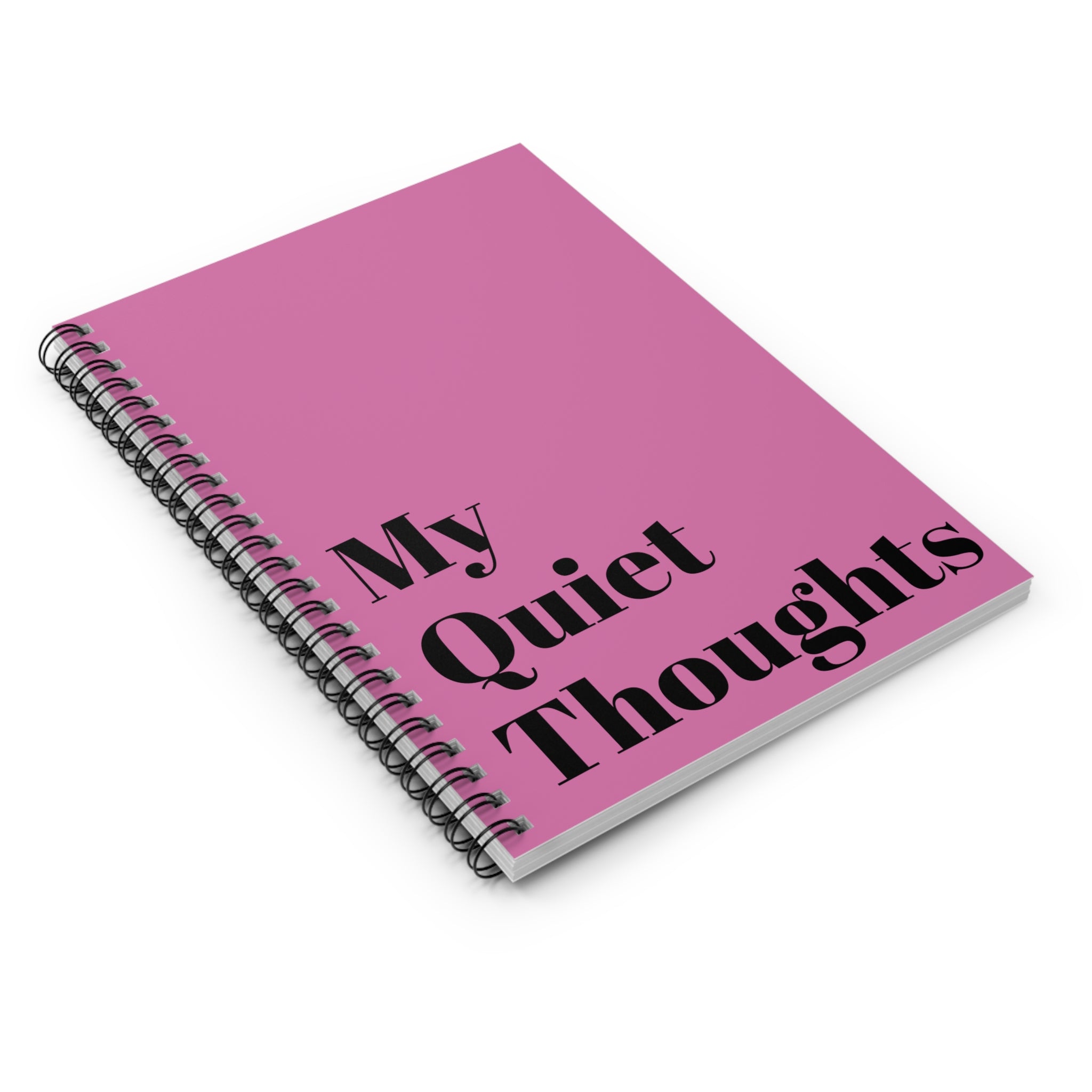 Spiral Notebook — "My Quiet Thoughts" Journal (Ruled)